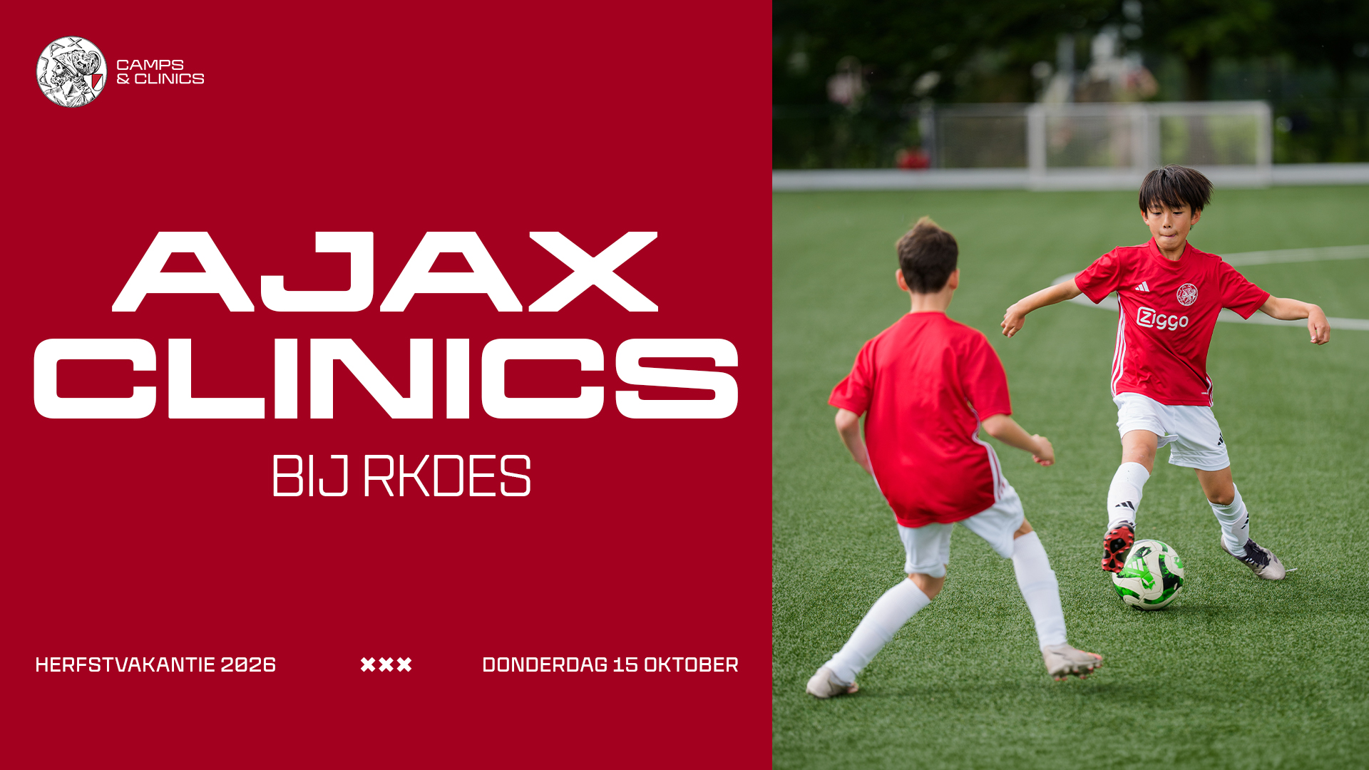AJAX Clinic in herfstvakantie bij RKDES - meld je aan!