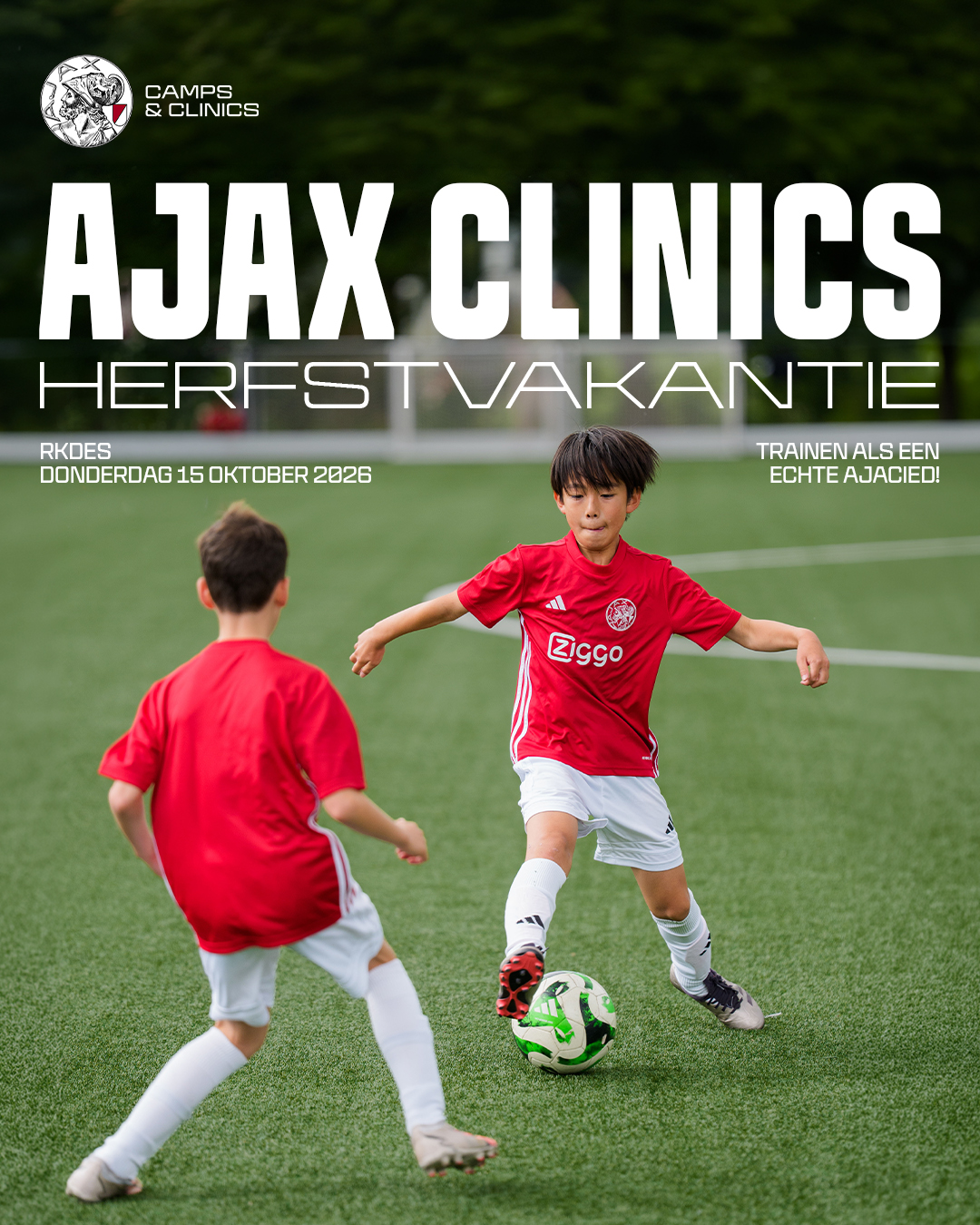 AJAX Clinic in herfstvakantie bij RKDES - meld je aan!
