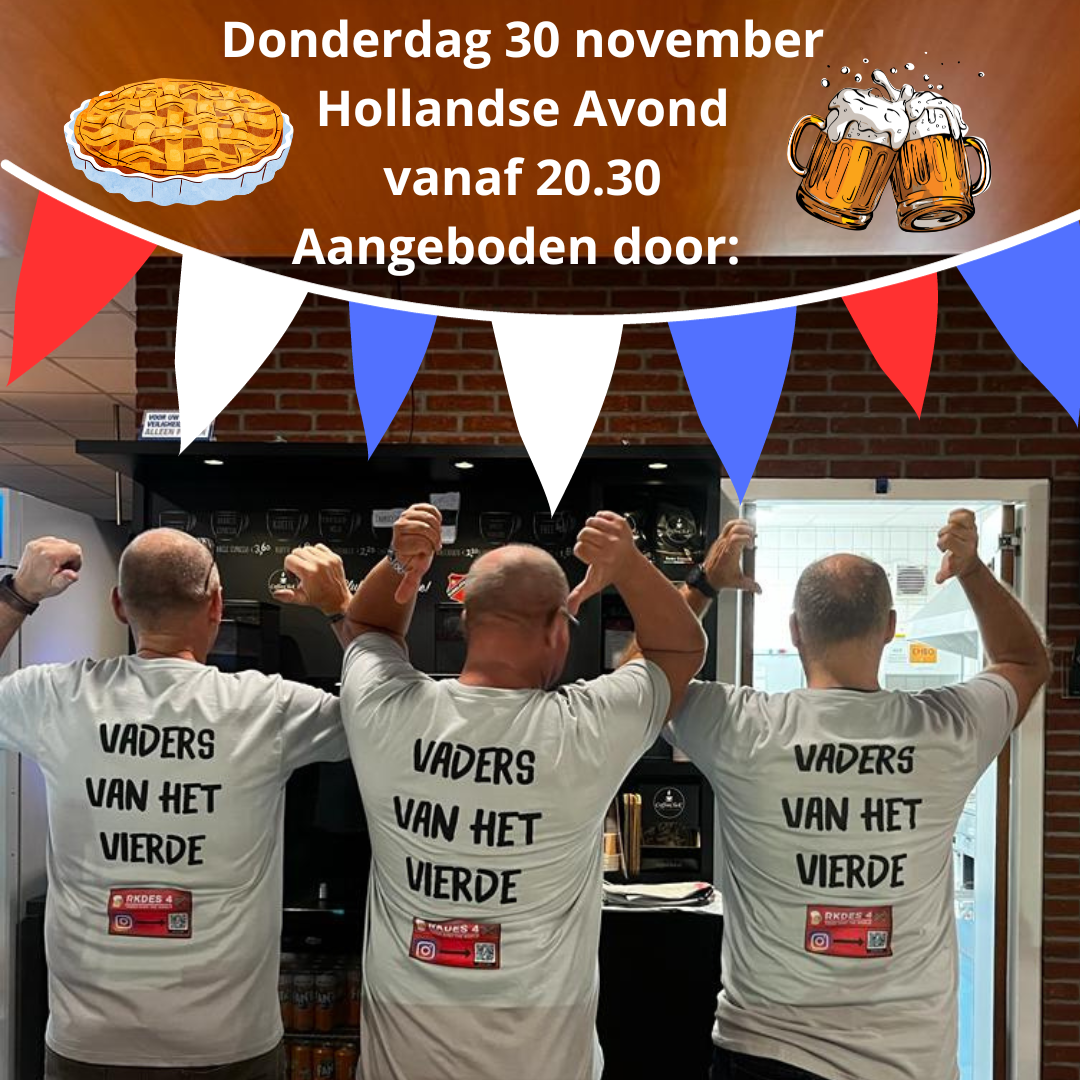 30 november : Hollandse avond na de training