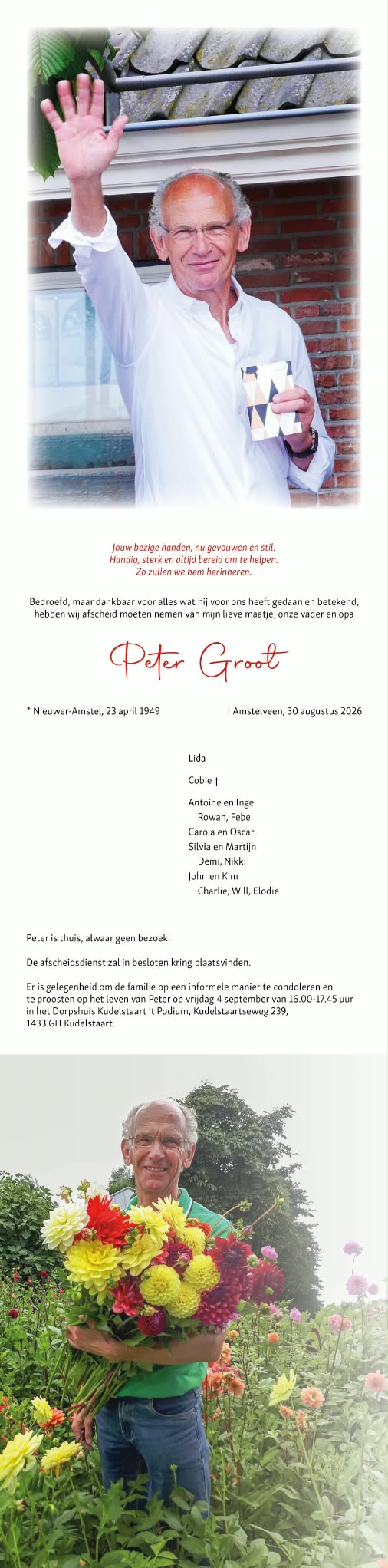 Oud-verzorger Peter Groot overleden