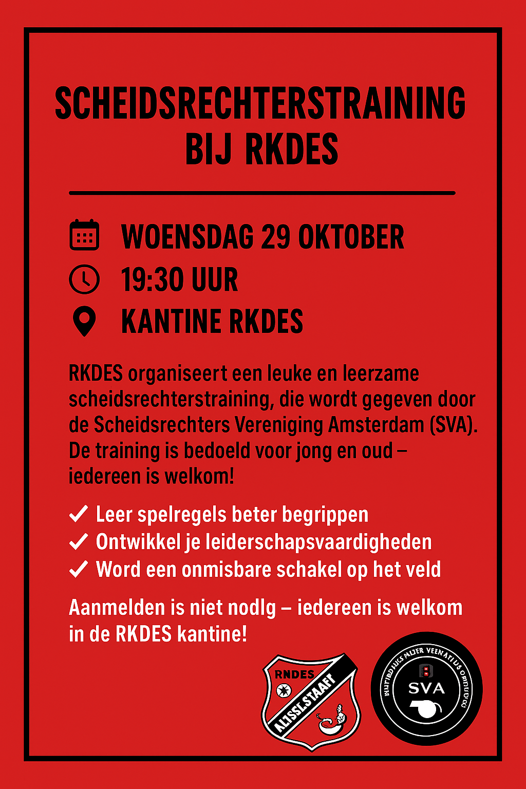 Scheidsrechterstraining 29 oktober