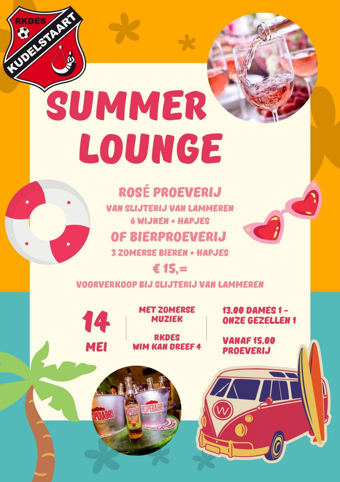 14 mei Summer Lounge met Rosé en Bier proeverij